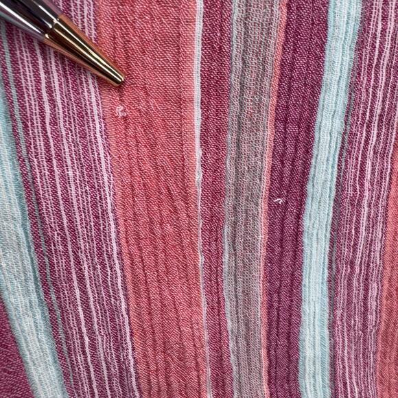 Sundance Womens Gigi Pants XS Pink Stripe Cotton Gauze Wide Leg Festival Beach - Picture 10 of 10